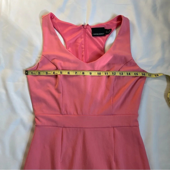 Cynthia Rowley Womens Mini Dress Pink Small Sculpted  Sheath V-Neck‎ Sleeveless - Picture 13 of 17